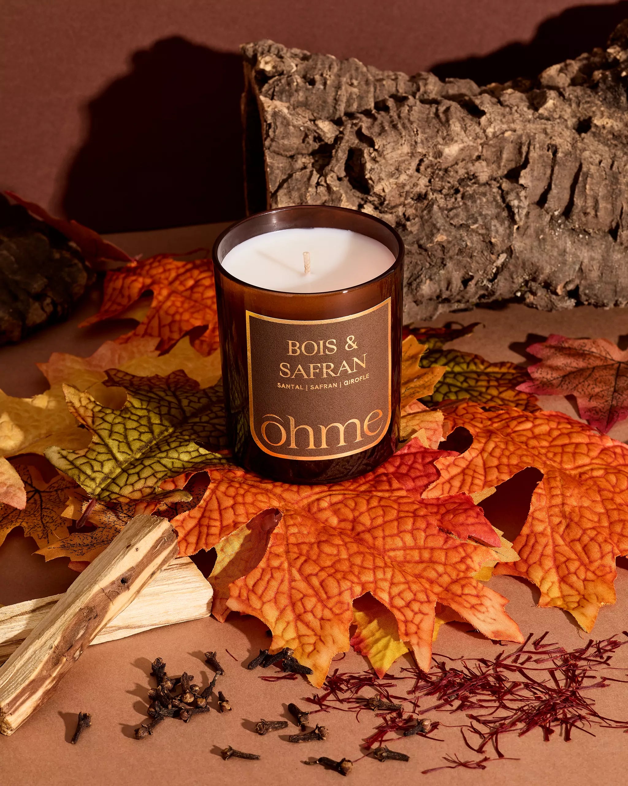 Bougie parfumée - Bois & Safran