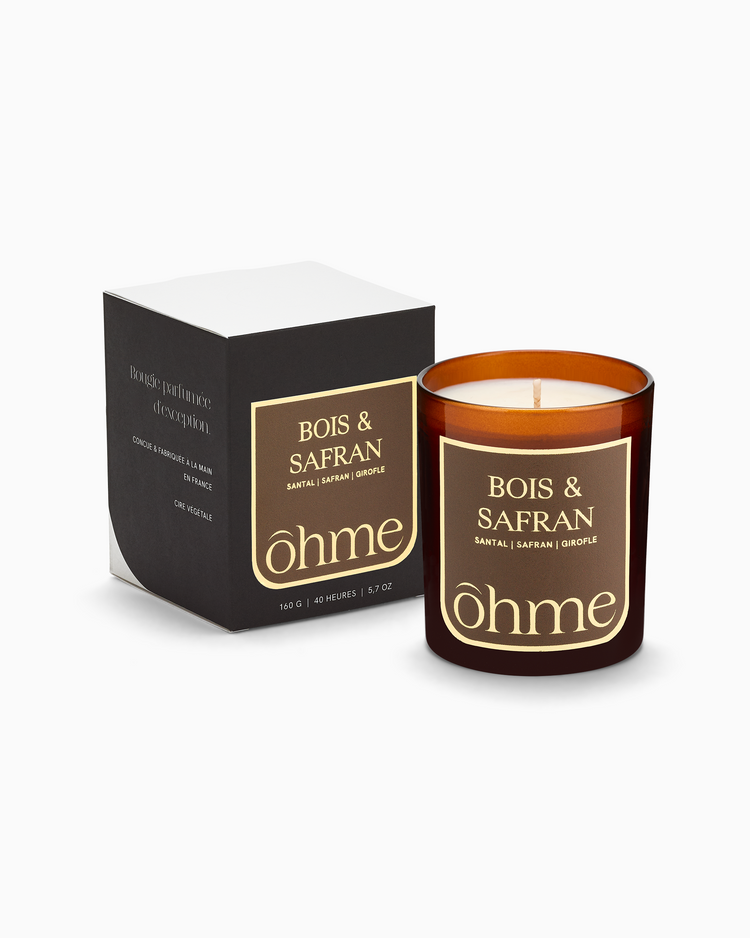 Bougie parfumée - Bois & Safran - 160g - ōhme