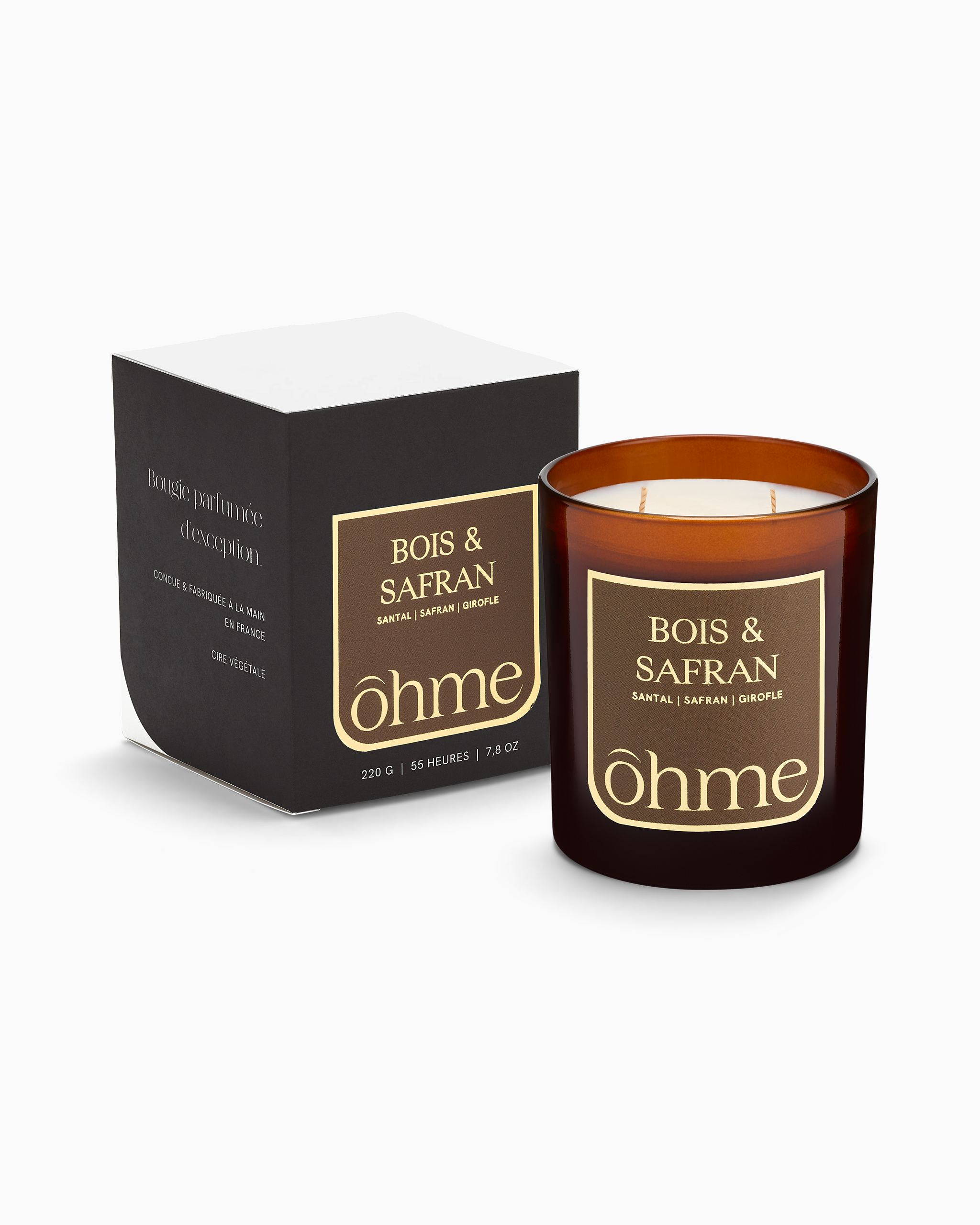 Bougie parfumée - Bois & Safran