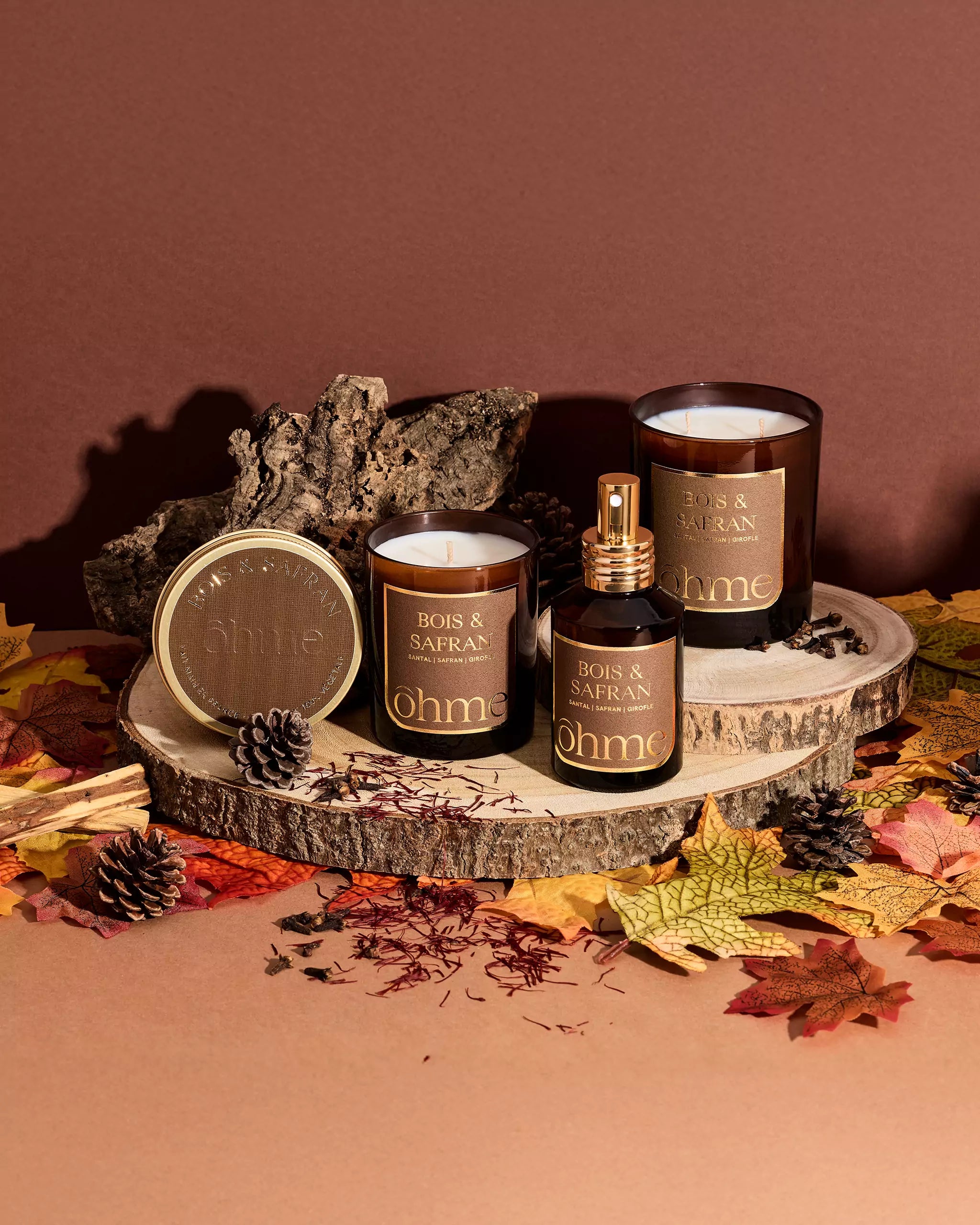 Bougie parfumée capsule - Bois & Safran