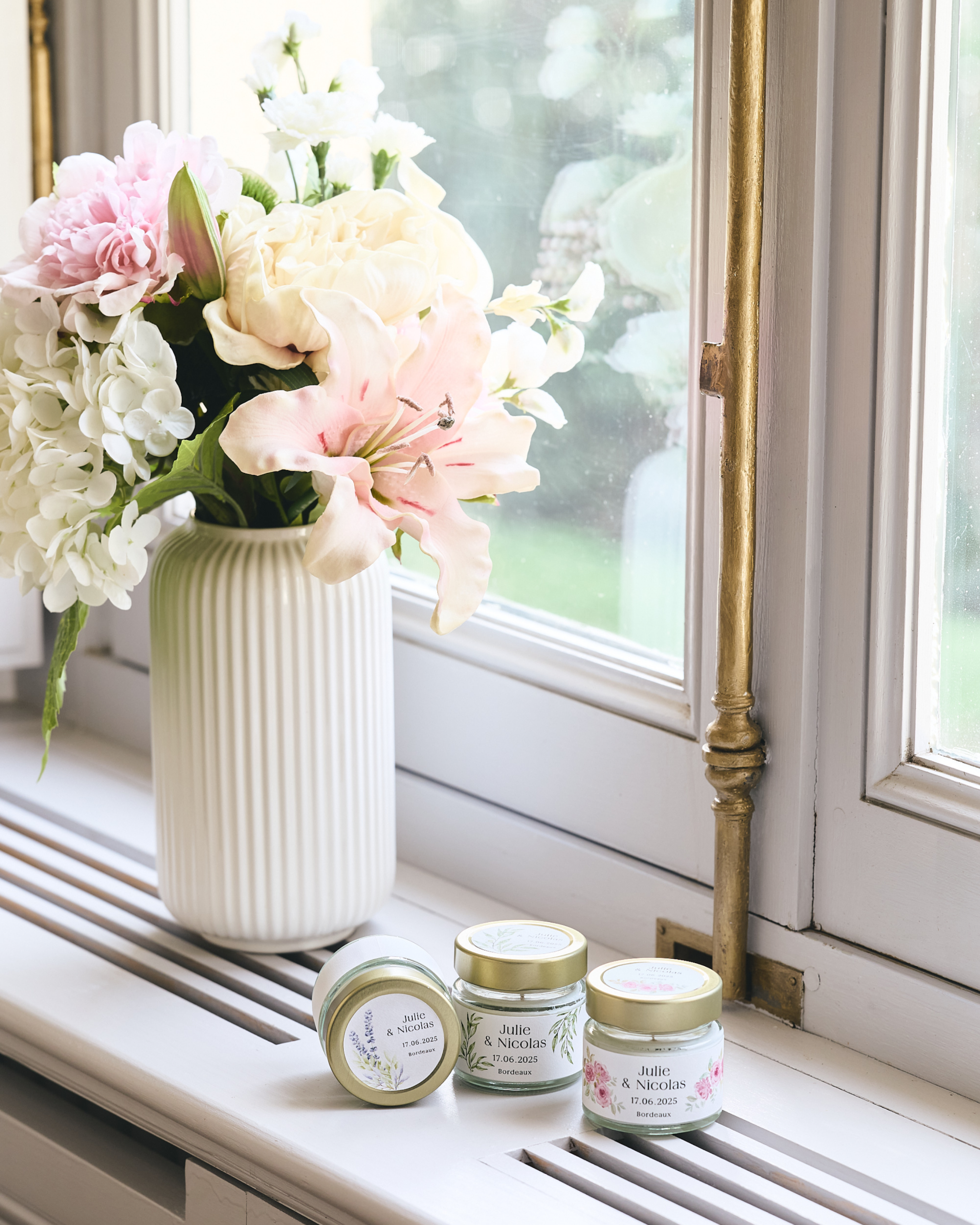 Bougies personnalisées en bocaux