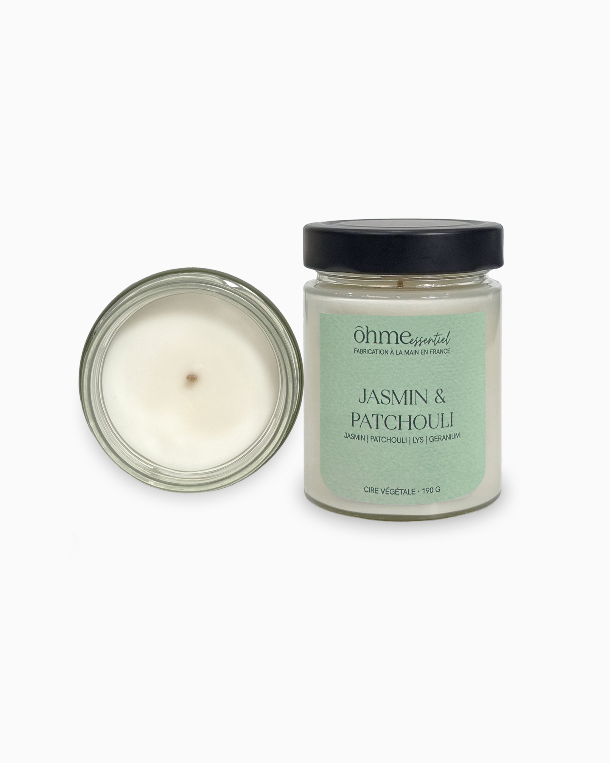 Bougie parfumée en bocal - Jasmin & Patchouli