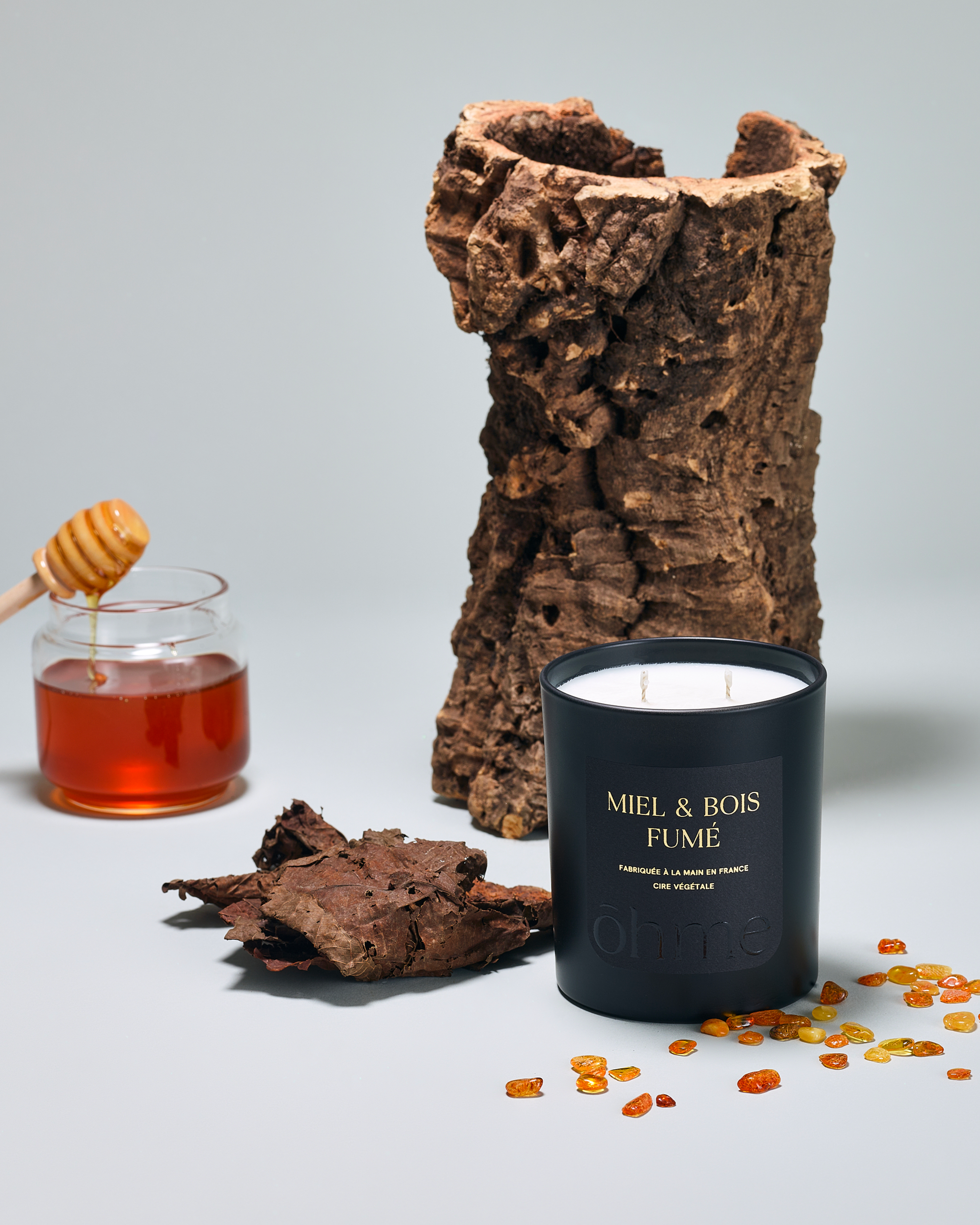 Bougie parfumée - Miel & Bois fumé