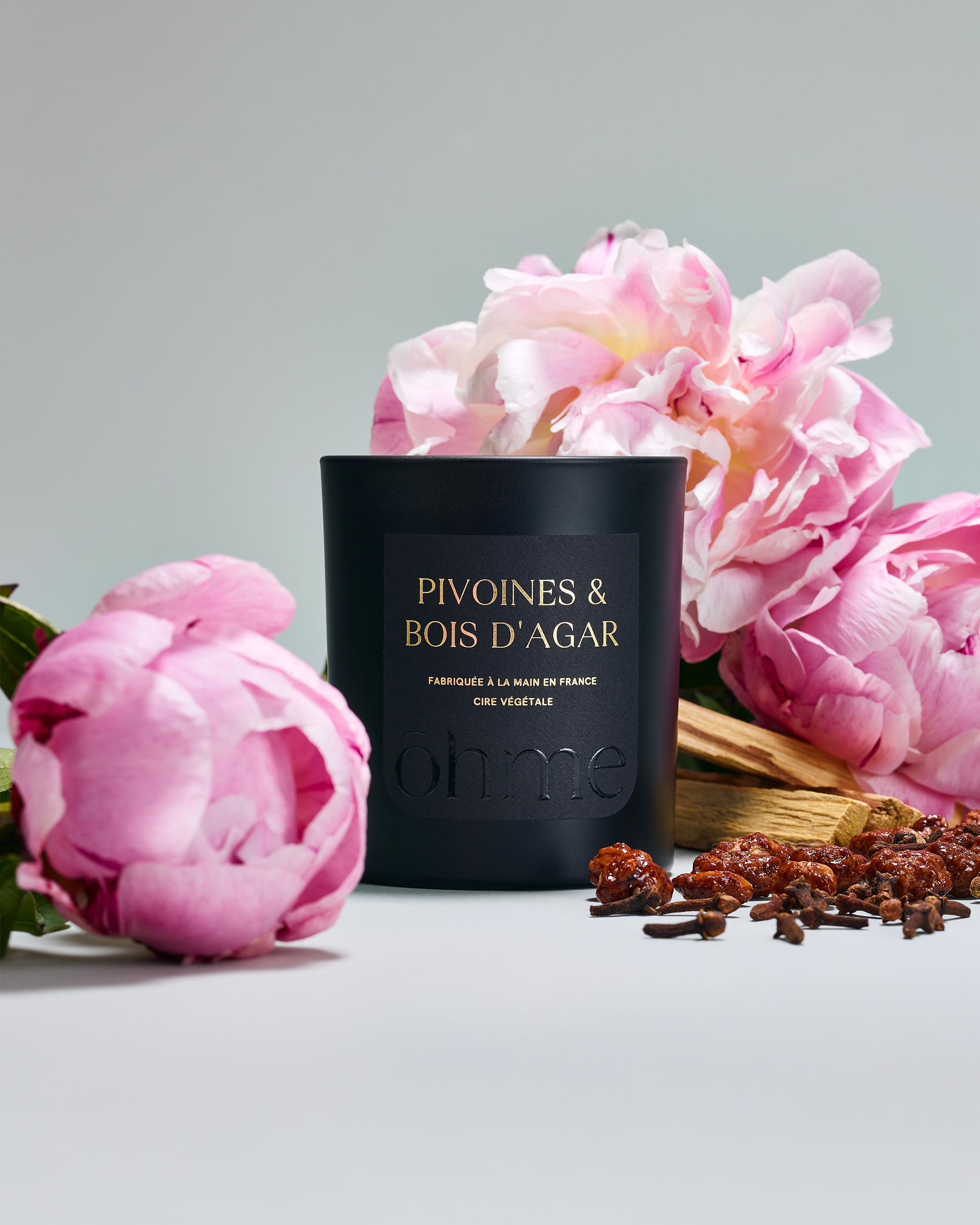 Bougie parfumée - Pivoines & Bois d'Agar