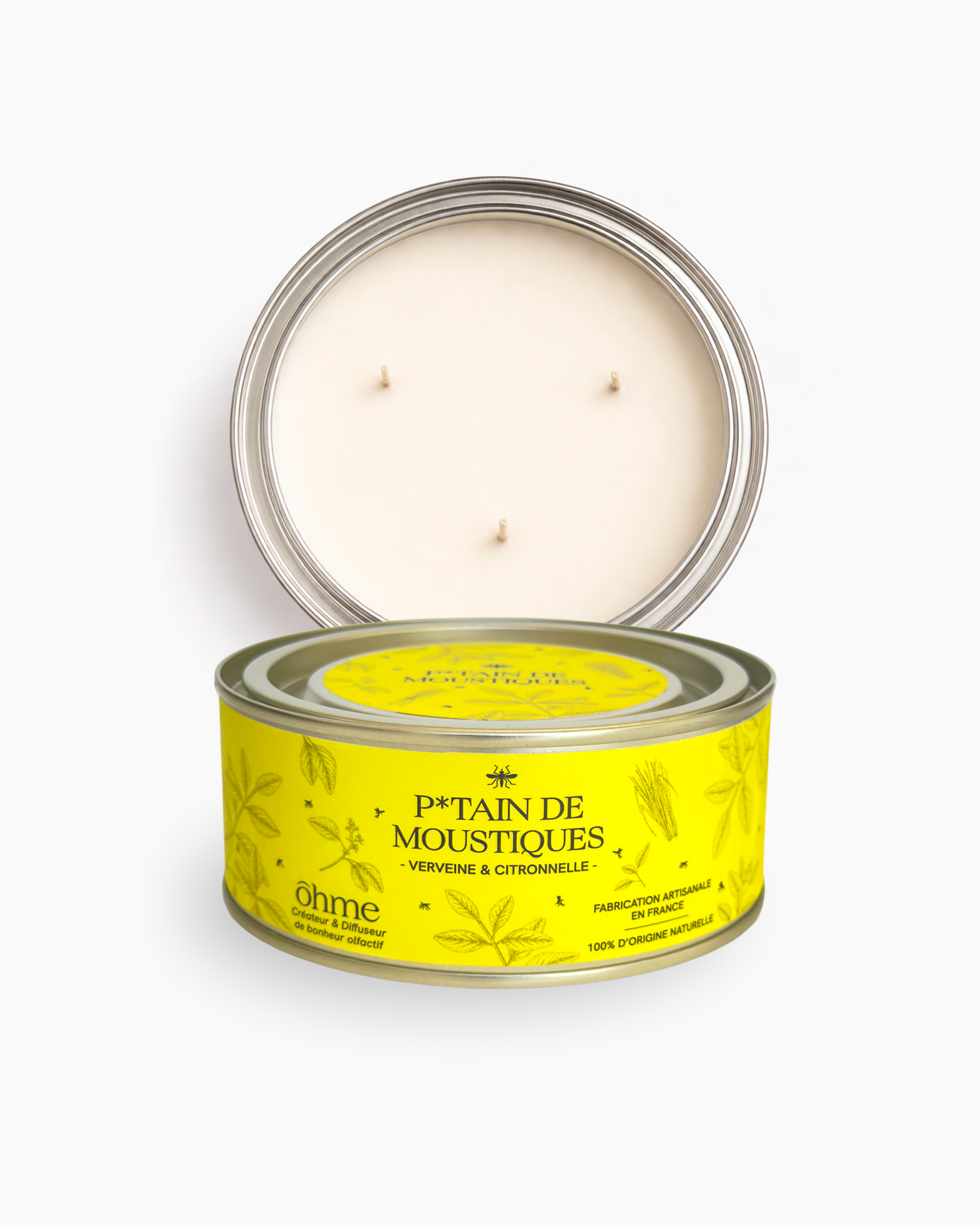 Bougie parfumée anti-moustiques - P*tain de Moustiques