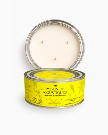 Bougie parfumée anti-moustiques - P*tain de Moustiques