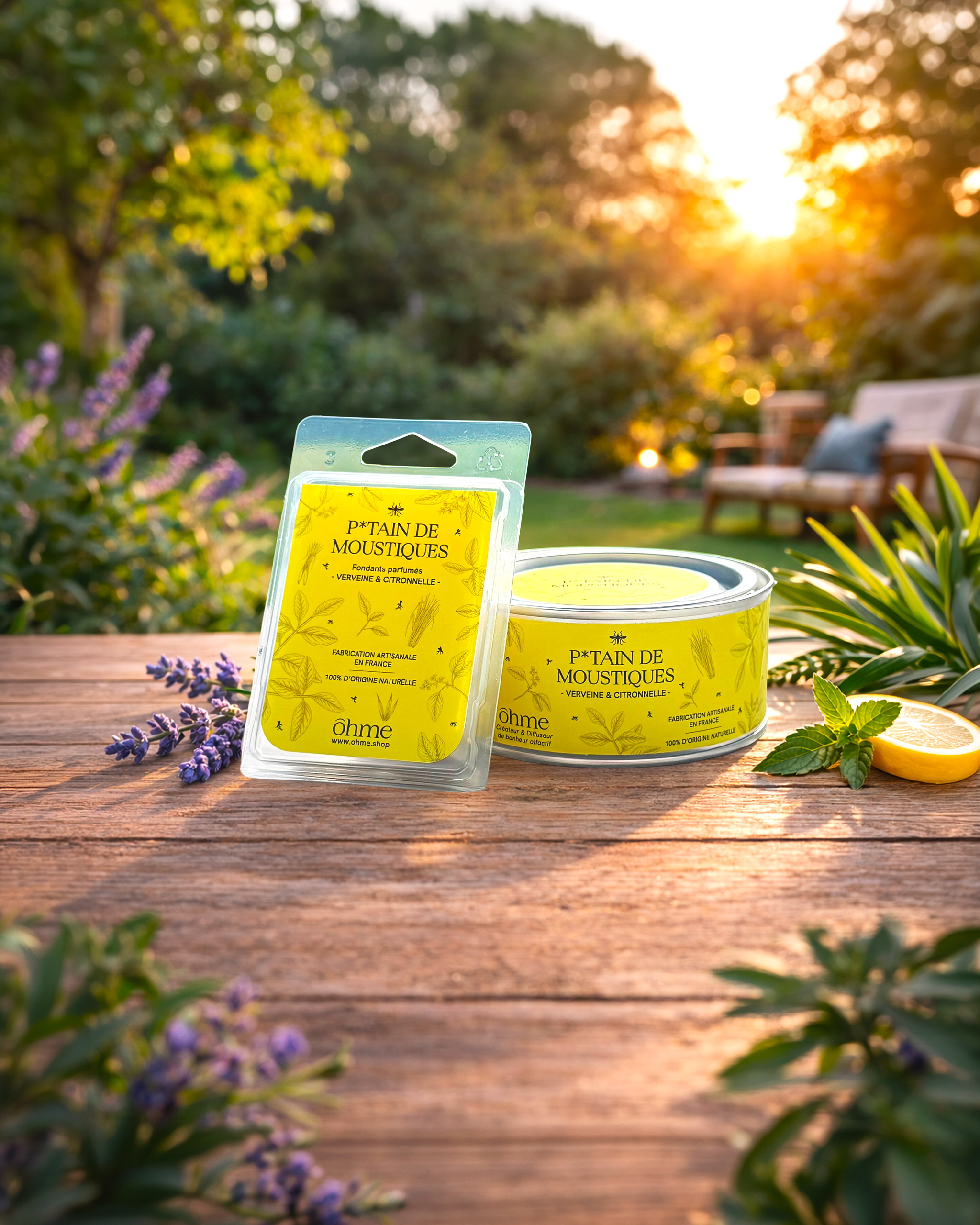 Bougie parfumée anti-moustiques - P*tain de Moustiques