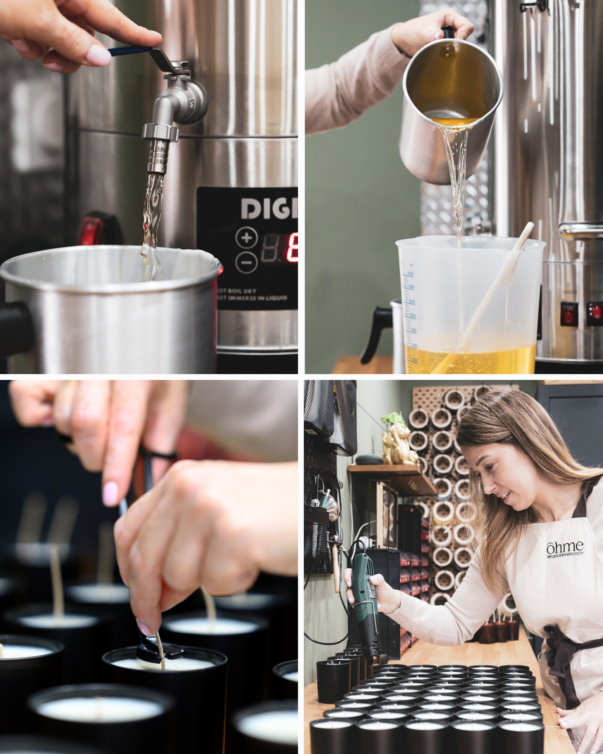 Atelier fabrication bougies ōhme