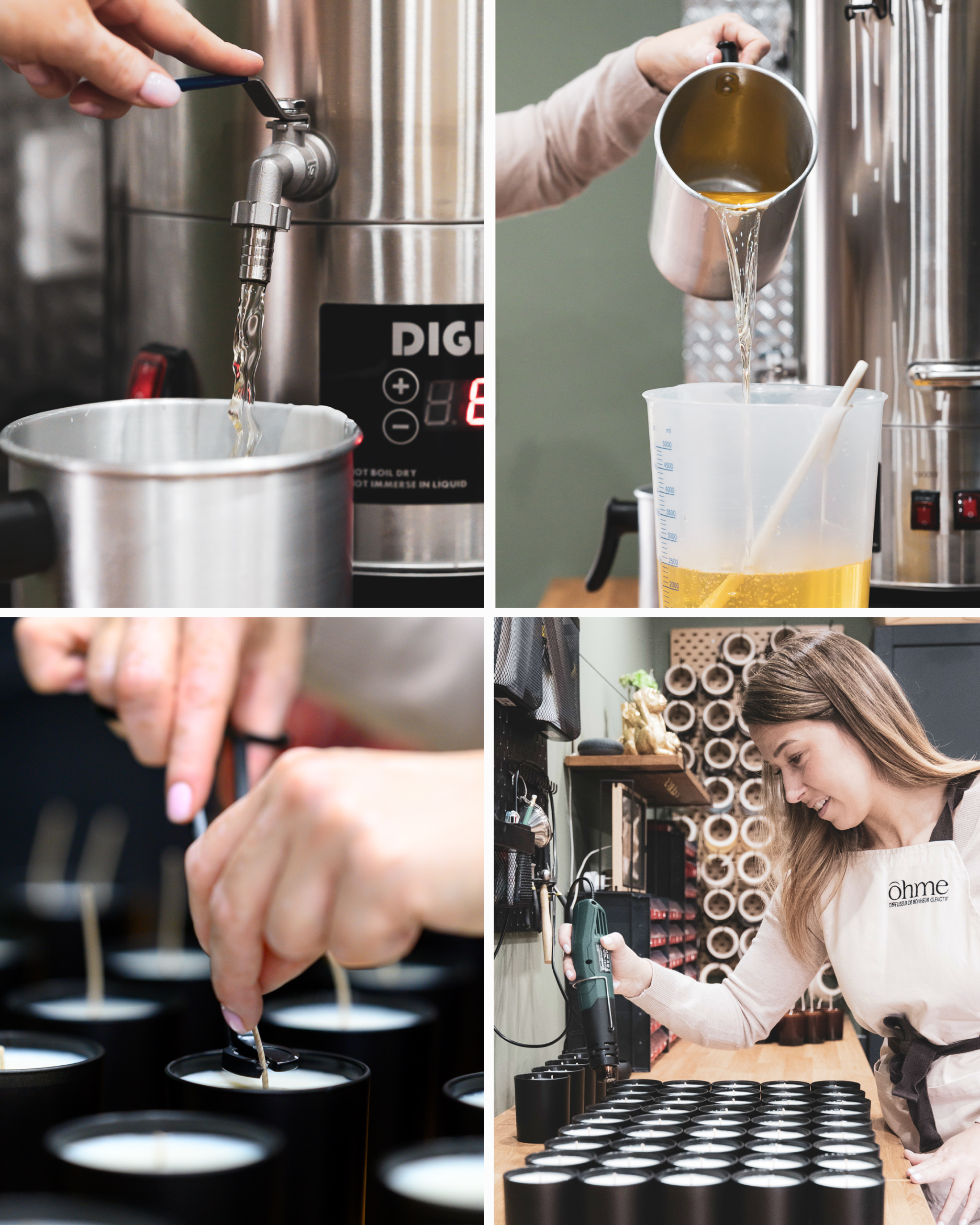 Atelier fabrication bougies ōhme