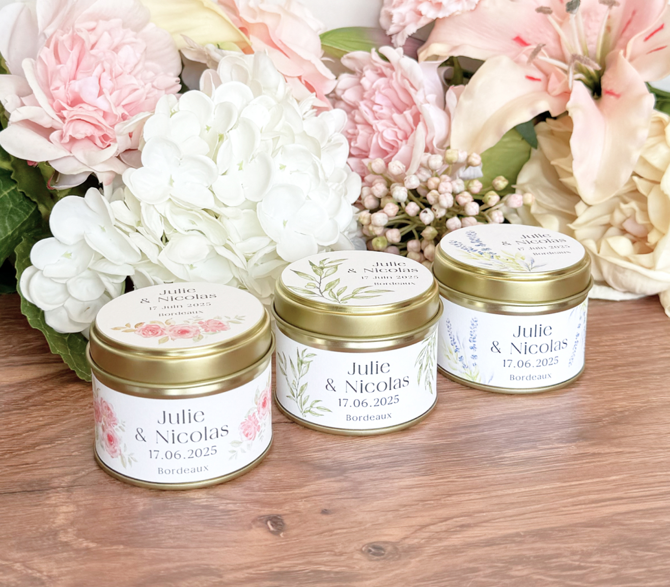 Bougies cadeaux invités