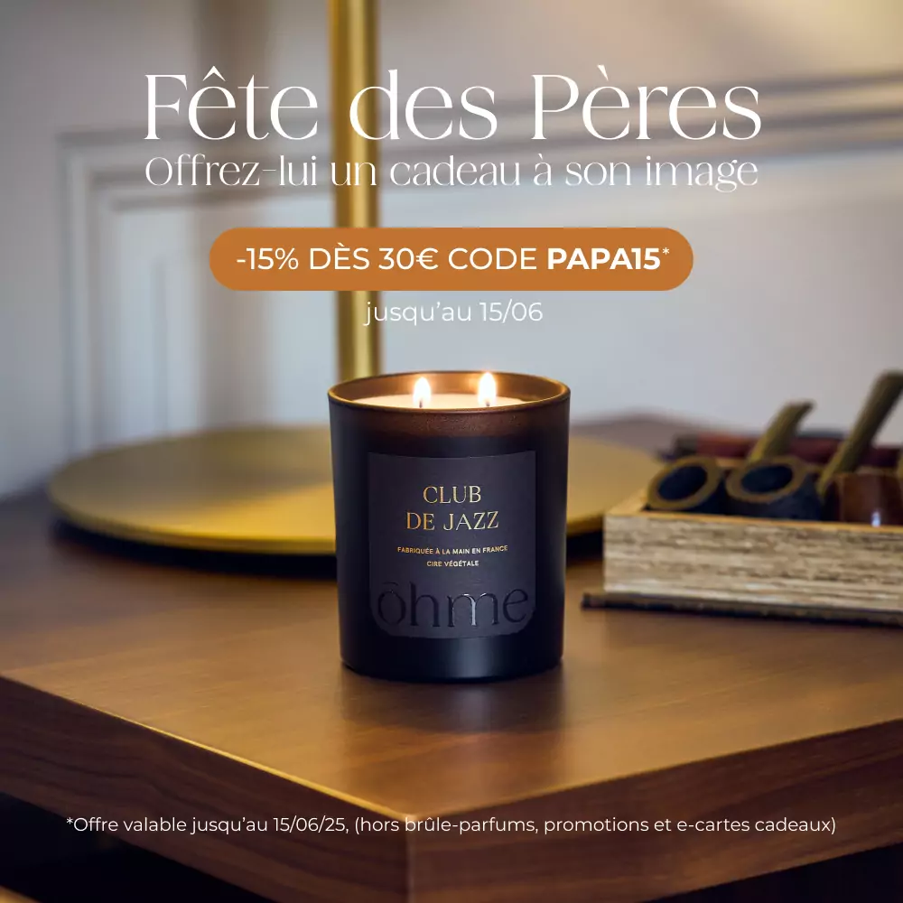 Cadeau bougie fête des pères